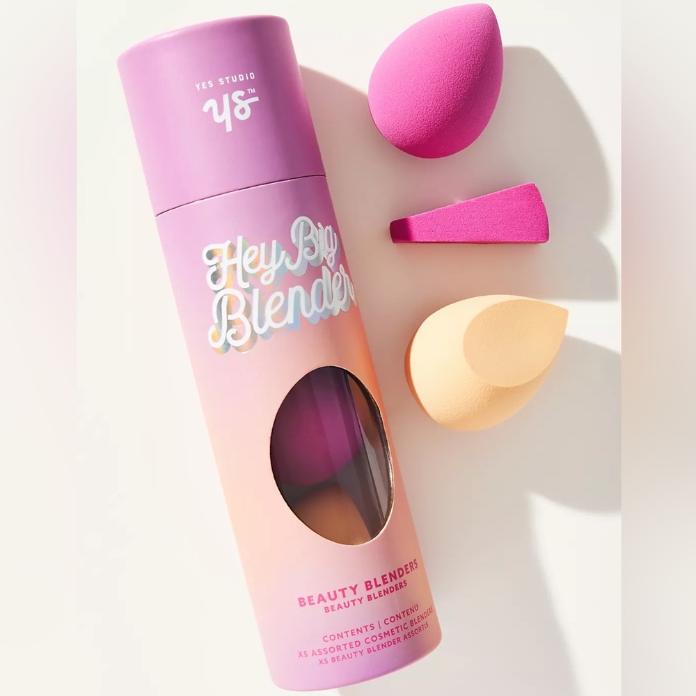 Yes Studio Hey Big Blender Makeup Sponge 5pcs Set - Pink/orange